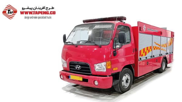 خودرو آتش نشانی نیمه سنگین ساخت شرکت طرح آفرینان پیشرو 6 و 8 تن